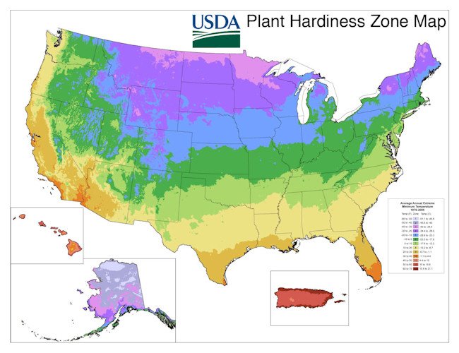 USDA Growing Zones